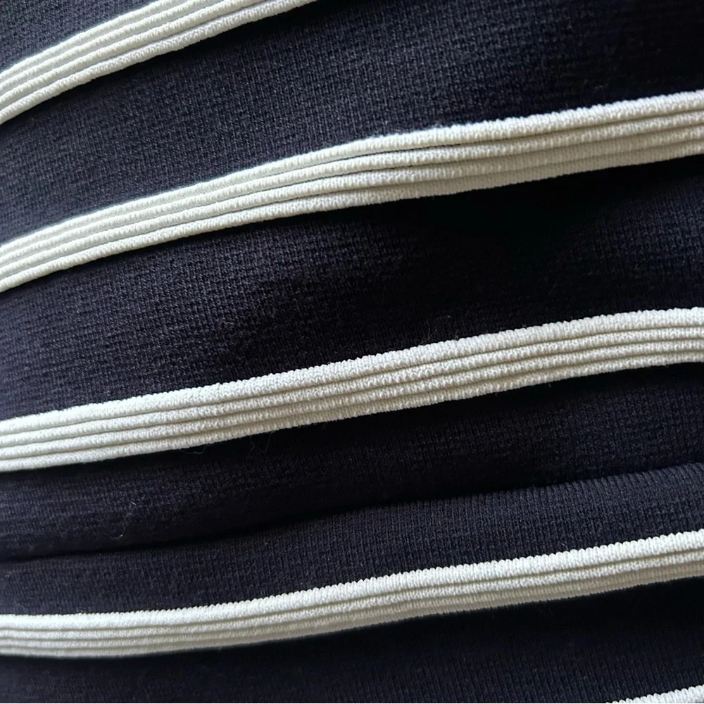Ann Taylor Petite Midnight Blue Striped Skirt. Size M/P